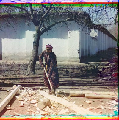 Carpentiere a Samarcanda, 1905-1915 da Sergey Prokudin Gorsky